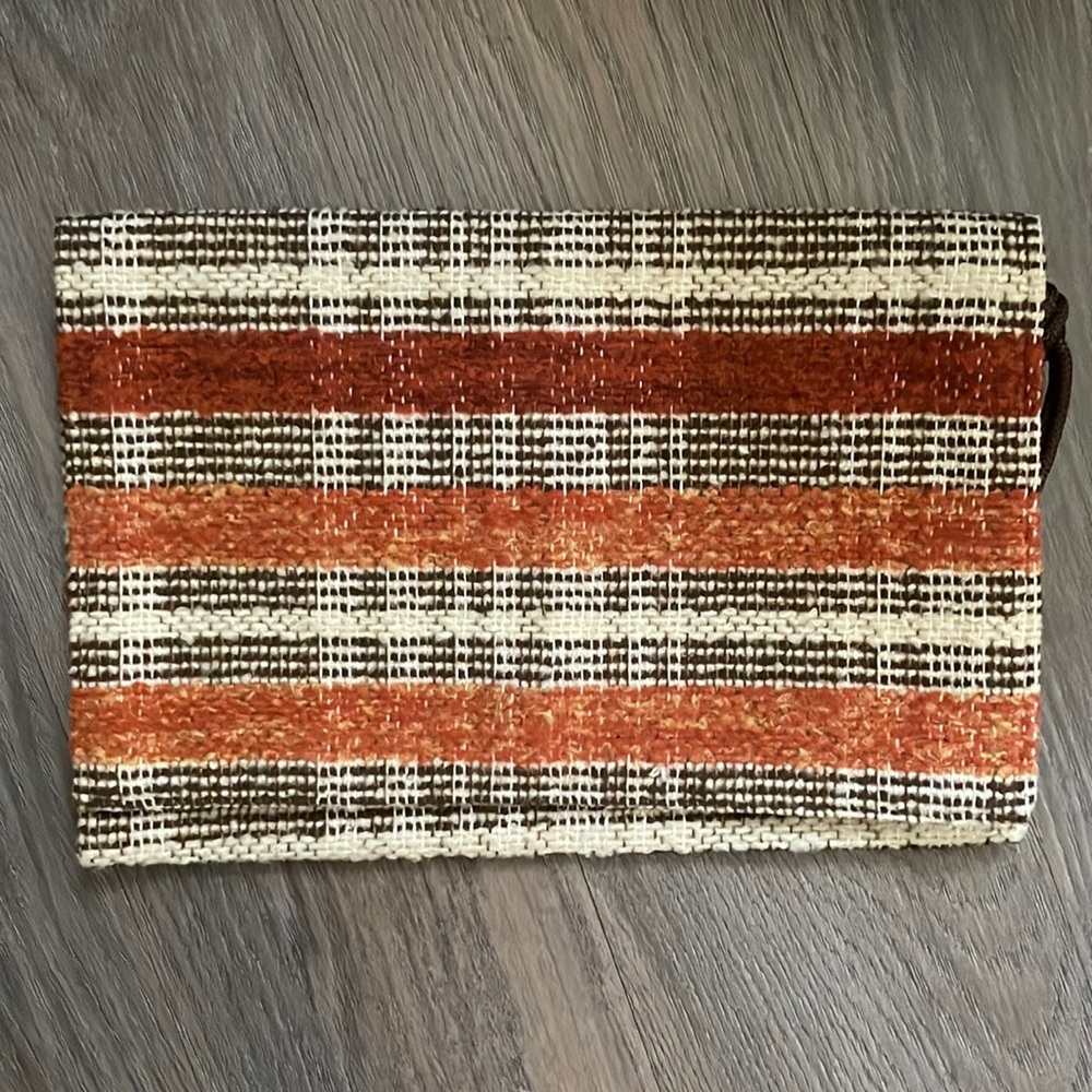 Vintage multi colored envelope style clutch